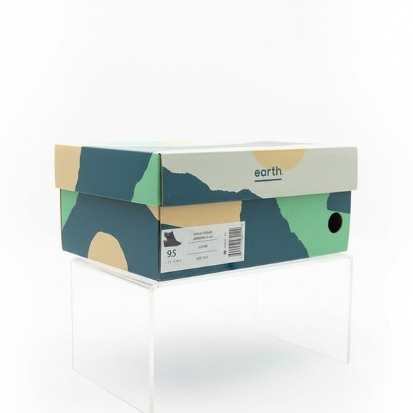 Earth Attalea Wedge Sandals 9.5 Light Blue Gray Leather Boho Comfort Shoes - Picture 5 of 15